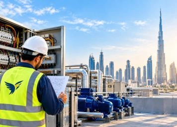 Mechanical pumps and electrical infrastructure for commercial buildings in Dubai