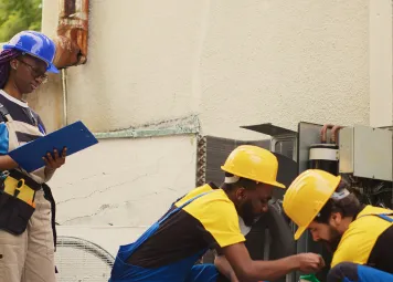 AC repair technician fixing split unit in apartment Deira Dubai
