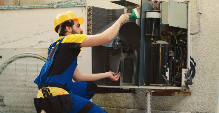 HVAC AMC preventive maintenance visit for commercial building Dubai