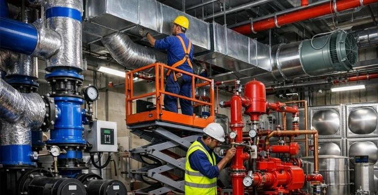 Professional mechanical maintenance team in Dubai