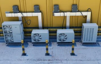 Rooftop HVAC maintenance service by a professional technician
