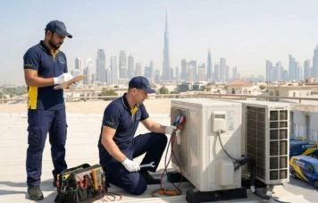 Commercial HVAC cooling equipment serviced by HVAC professionals
