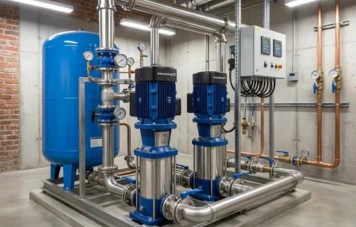 Mechanical piping and booster pump installation for building services in Dubai